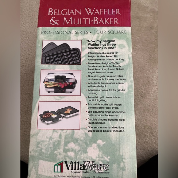 VillaWare Belgian Waffle Maker and Multi Baker - Picture 4 of 4